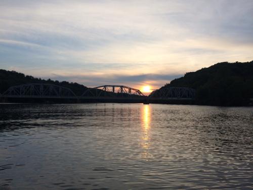 South of the Rt. 133 bridge. 